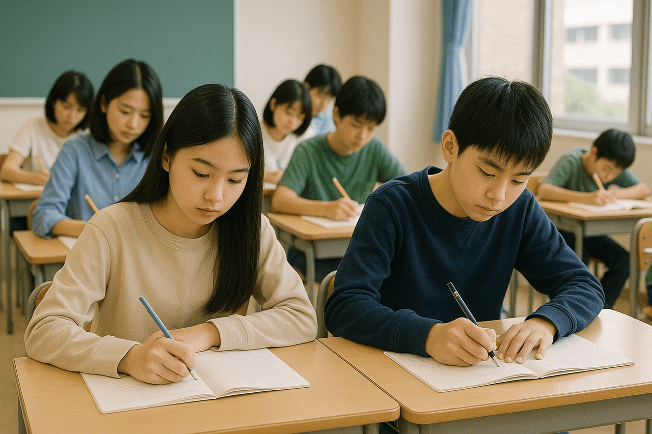 勉強する子どもたち