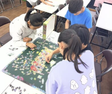 緑丘校　パズル作成風景